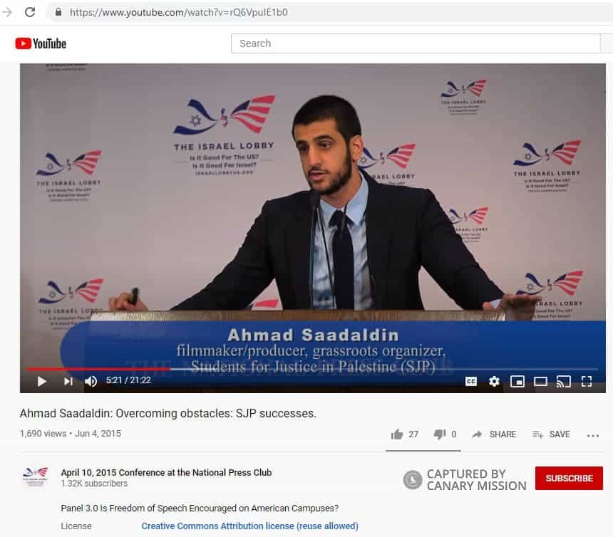 Ahmad Saadaldin YouTube 2015